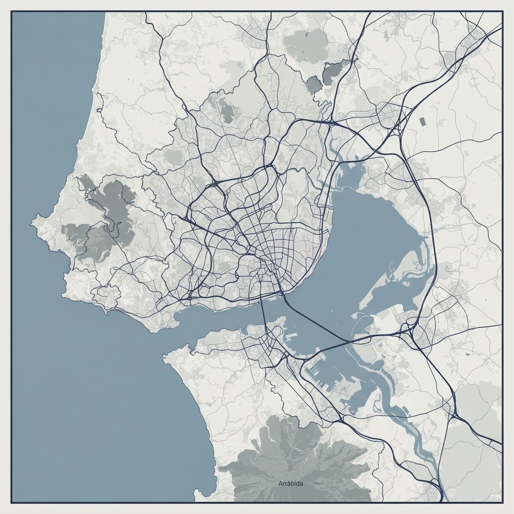 Mapa da Área Metropolitana de Lisboa